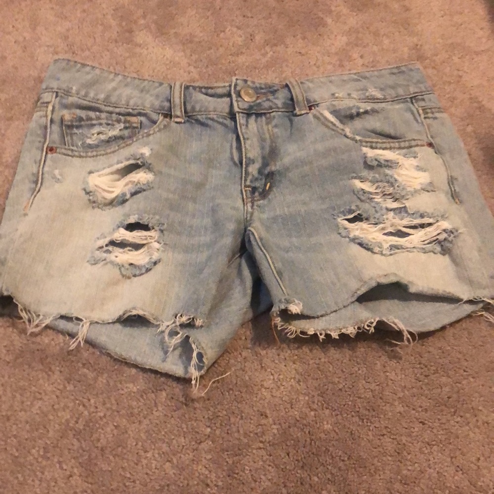 American eagle blue jean cutoff shorts